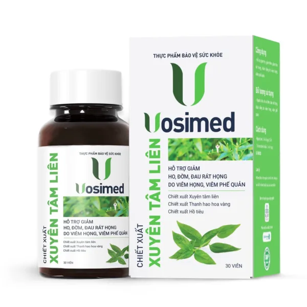 Vosimed (xuyên tâm liên, thanh hao hoa vàng, hồ tiêu) - Bảo vệ hệ hô hấp của bạn
